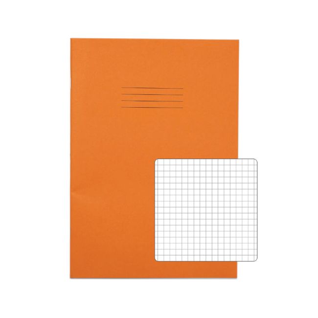 Rhino Exercise Book 80 Page A4 5mm Squares Orange Contract (Pack of 50) VEXV668-525-8 image 1
