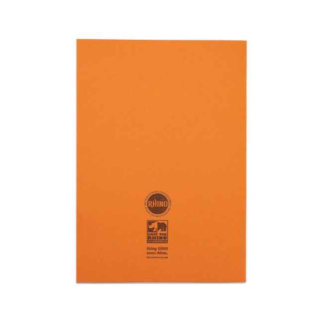 Rhino Exercise Book 80 Page A4 5mm Squares Orange Contract (Pack of 50) VEXV668-525-8 image 3