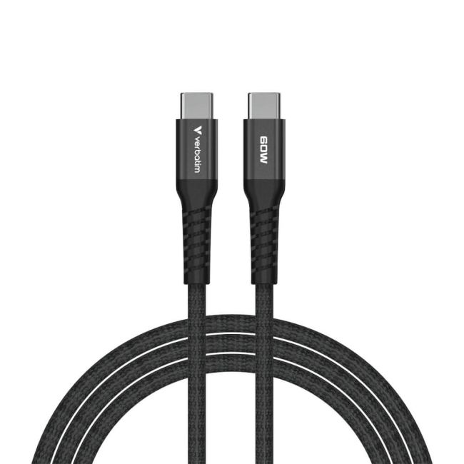 Verbatim Sync + Charge Magnetic Cable 60W USB-C to USB-C 120cm Black 31859 image 2