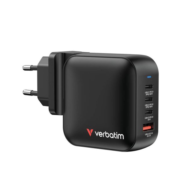 Verbatim Mini GaN Wall Charger 100W 4 Port 32231 image 1