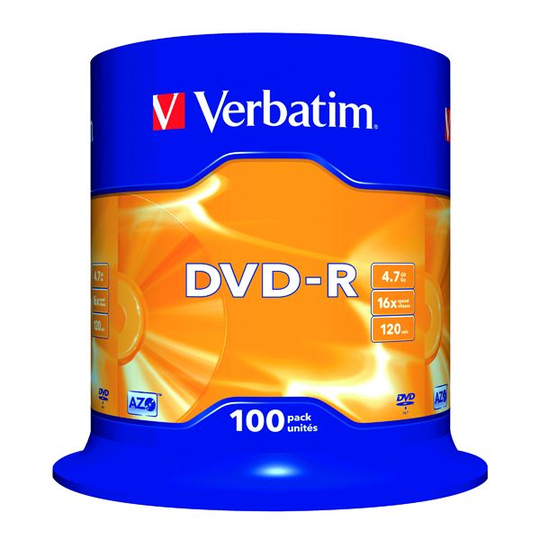 Verbatim Dvd-R 16X 100Pk image