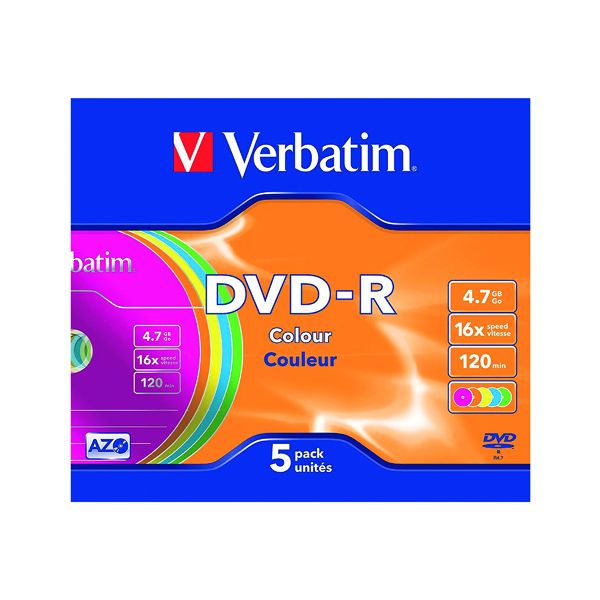 Vertbatim Dvd-R 16X 4.7Gb Pk5 Jwlcse image