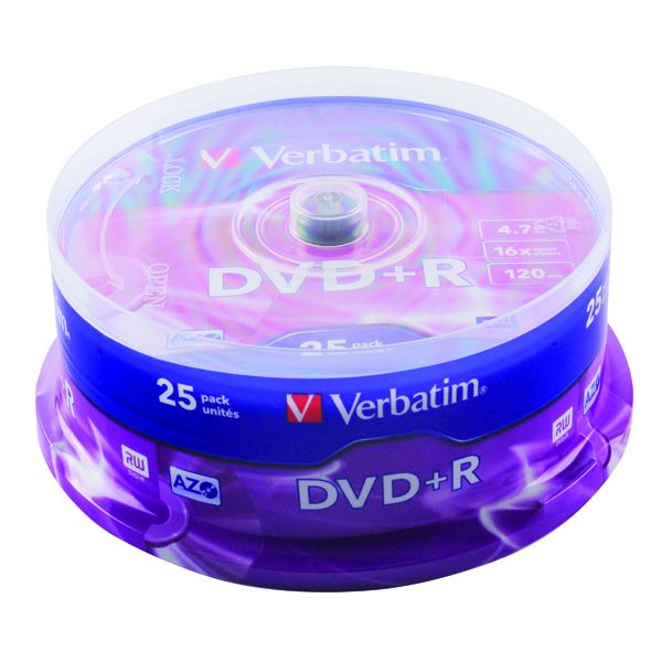 Verbatim Dvd+R 16X 4.7Gb Spindle 25 image