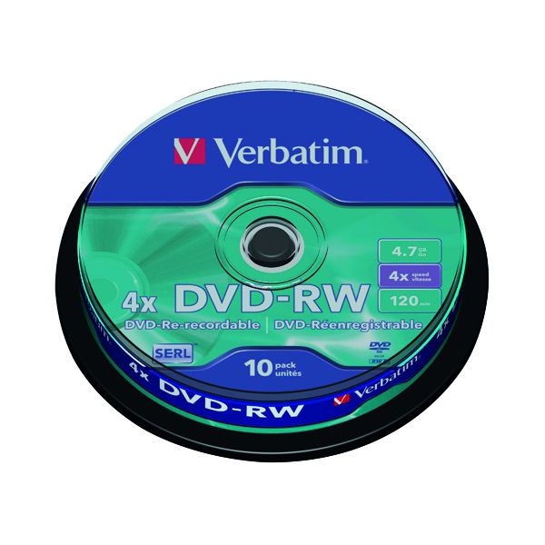 Verbatim DVD RW 4X Spindle Pk10 image