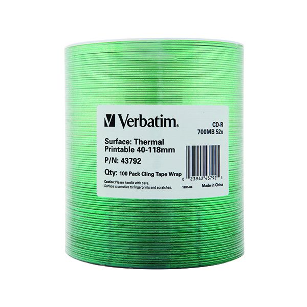 Verbatim Cdr 700mb 52x Prntble P100 image