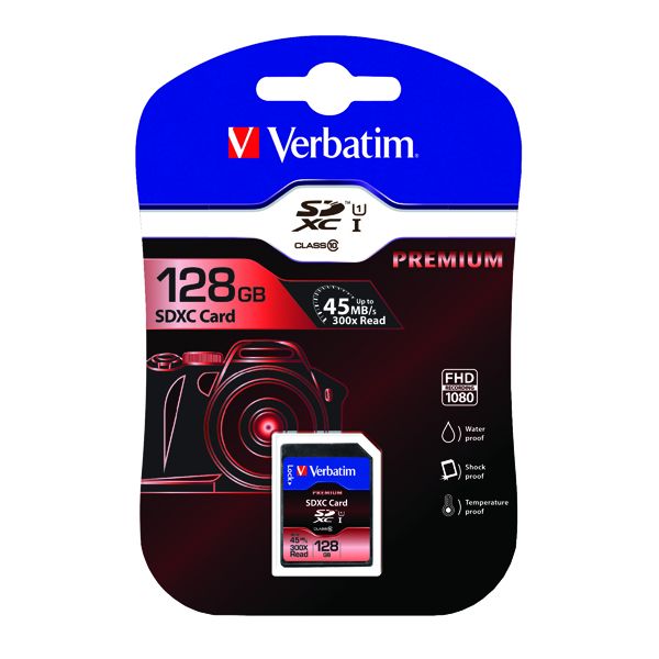 VERBATIM PREMIUM SDXC MEMORY CARD 128GB image