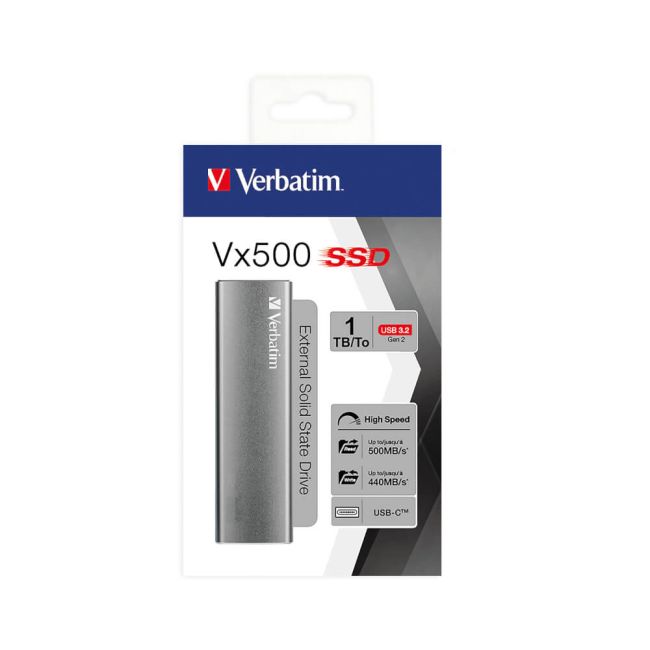 Verbatim Vx500 External Solid State Drive USB 3.2 Gen 2 1TB 47444 image 4