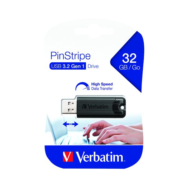 32Gb Black Pinstripe Usb 3.0 Drive image