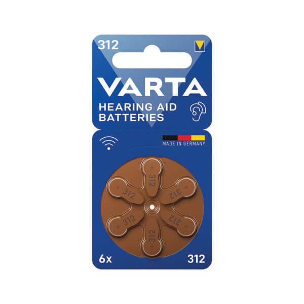 Varta Hearing Aid Batteries 312 Pk6 image