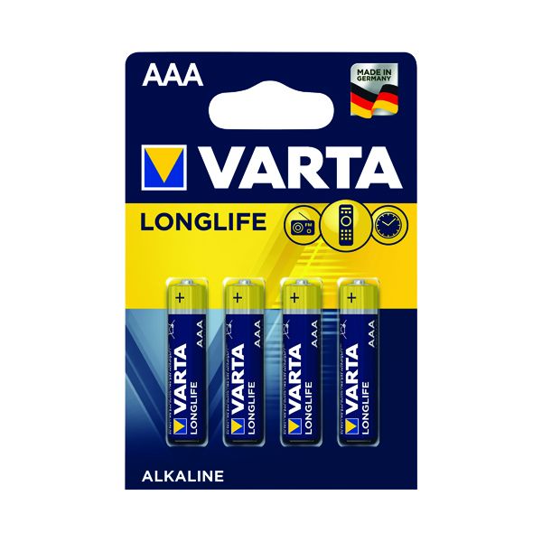 Varta Longlife AAA Battery Pk4 image