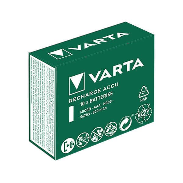 Varta Rechargeable Battery AAA Pk10 image