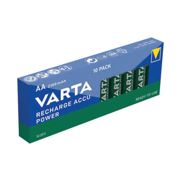 Varta Rechargeable Batteries AA Pk10 image