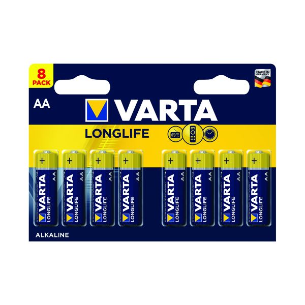 Varta Longlife AA Battery Pk8 image