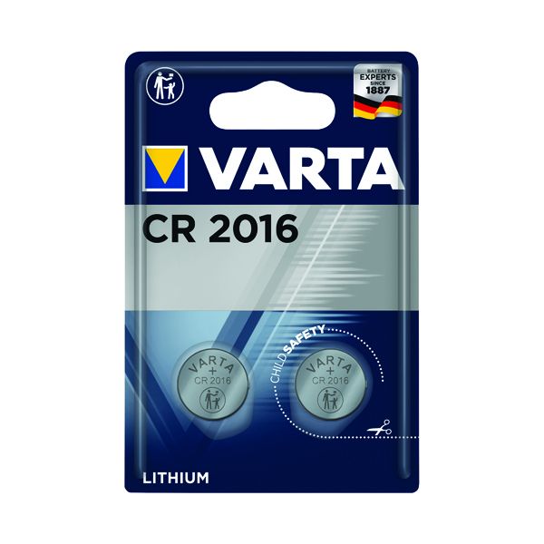 Varta CR2016 Coin Cell Battery Pk2 image