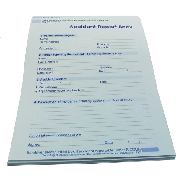 Wallace Acdnt Report Bk A5 image