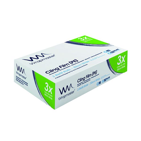 Wrapmaster Cling Film PE 300mm Pk3 image