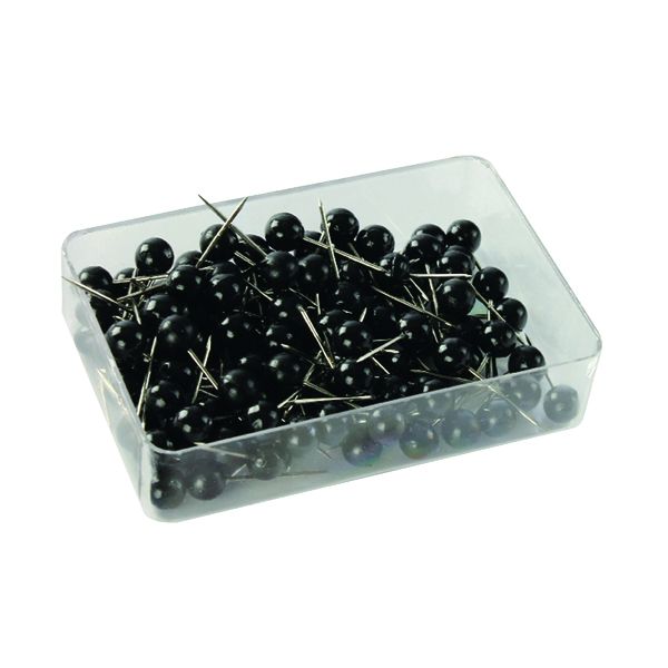 Map Pins Black Pack Of 100 26891 image