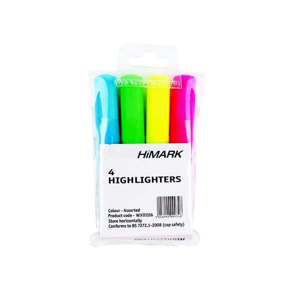 HiGlo Highlighter Assorted Pk4 image