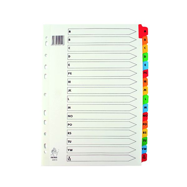 Np A4 Mylar Index A-Z Multi image