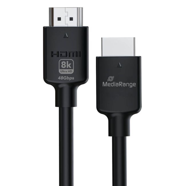 Mediarange HDMI Ultra High Speed Ethernet Cable V2.1 48Gbps 2m Black MRCS220 image 2