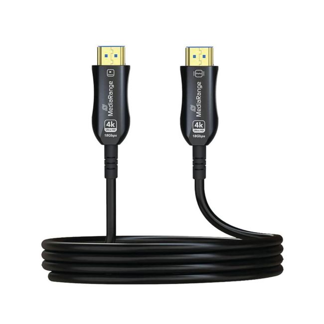 Mediarange Active Optical HDMI Ethernet Cable V2.0 18 Gbps 15M Black MRCS223 image 1