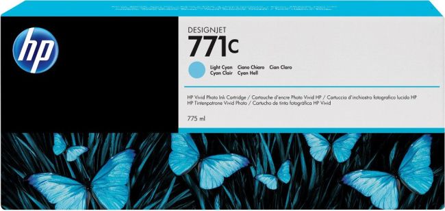 HP B6Y12A No.771C Light Cyan Ink Cartridge (775ml)
