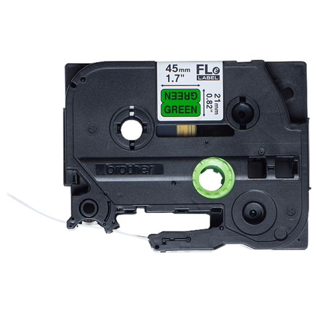 Brother FLE7511 Black on Green 21x45mm Tape