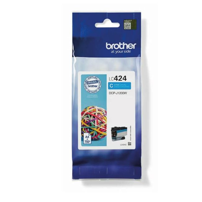 Brother LC424C Cyan Ink Cartridge (750 Pages*)