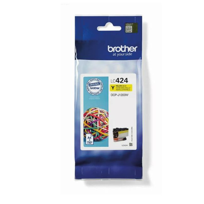 Brother LC424Y Yellow Ink Cartridge (750 Pages*)
