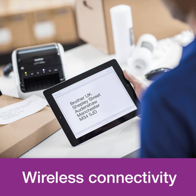 Brother QL-1110NWBC Wide Format Thermal Label Printer ** New - Open Box **