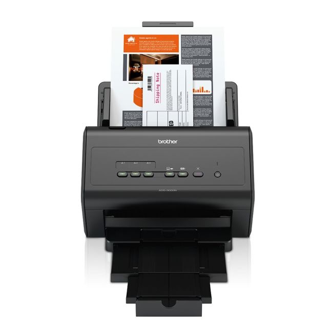 Brother ADS-3000N Desktop Network Document Scanner Front 2