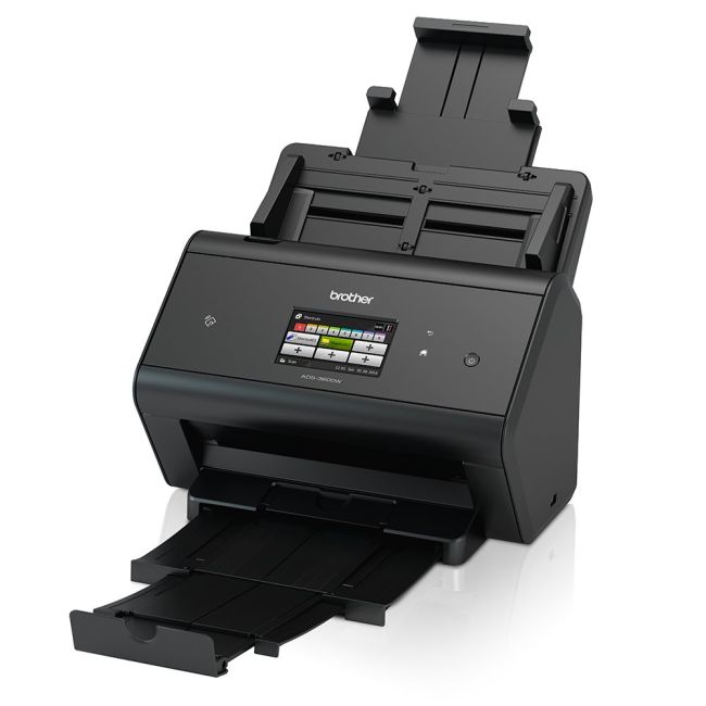 Brother ADS-3600W Desktop Wireless Document Scanner Left View