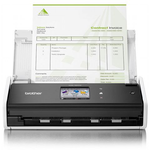 Brother ADS-1600W Desktop Document Scanner Front View 2