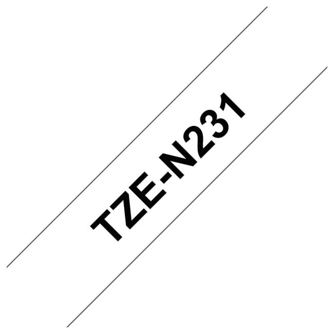 Compatible Brother 12mm Non Laminated Black On White CP-TZeN231
