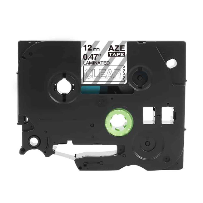 Compatible Brother TZe135 TZ135 12mm White on Clear Tape