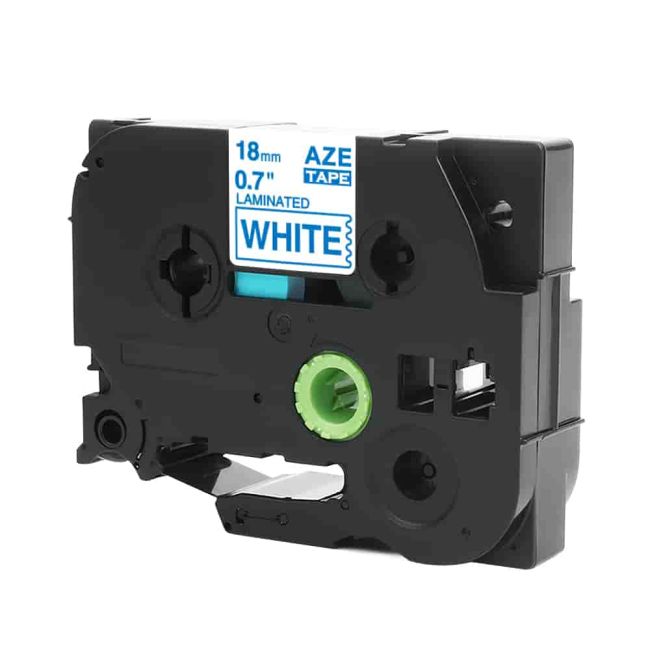 Compatible Brother 18mm Gloss Blue On White Tape CP-TZe243
