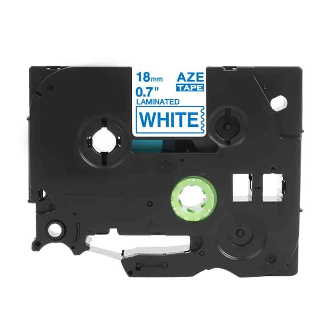 Compatible Brother 18mm Gloss Blue On White Tape CP-TZe243