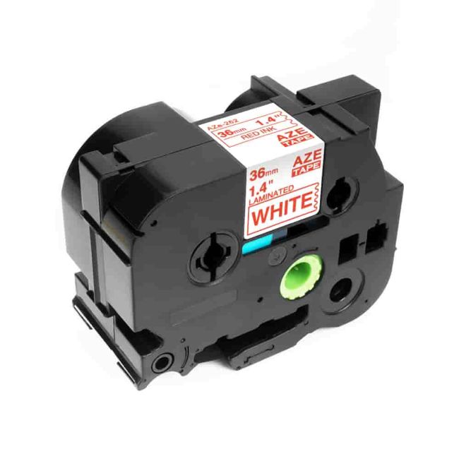 Compatible Brother 36mm Red On White Tape CP-TZe262