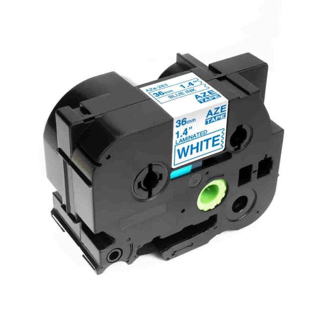 Compatible Brother 36mm Blue On White Tape CP-TZe263
