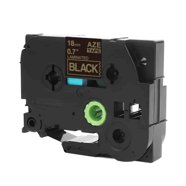 Compatible Brother 18mm Gloss Gold On Black Tape CP-TZe344