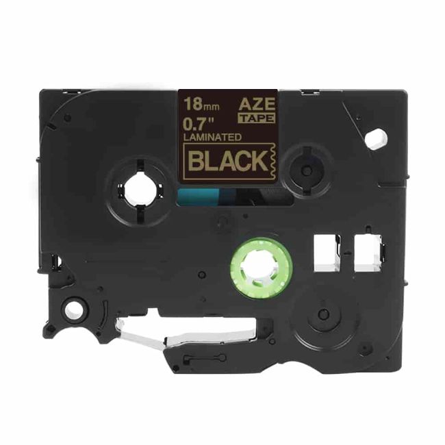 Compatible Brother 18mm Gloss Gold On Black Tape CP-TZe344
