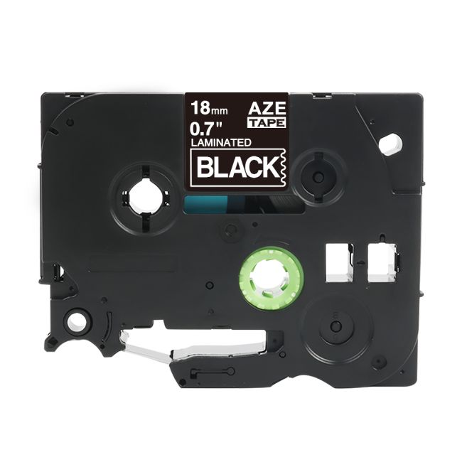 Compatible Brother 18mm Gloss White On Black Tape CP-TZe345