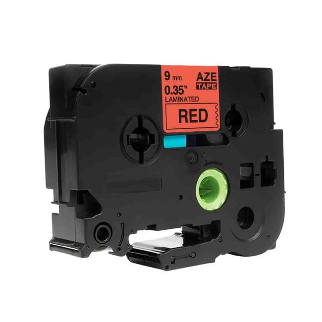Compatible Brother 9mm Gloss Black On Red Tape CP-TZe421