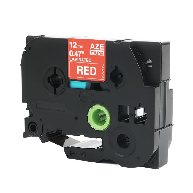 Compatible Brother 12mm Gloss White On Red Tape CP-TZe435