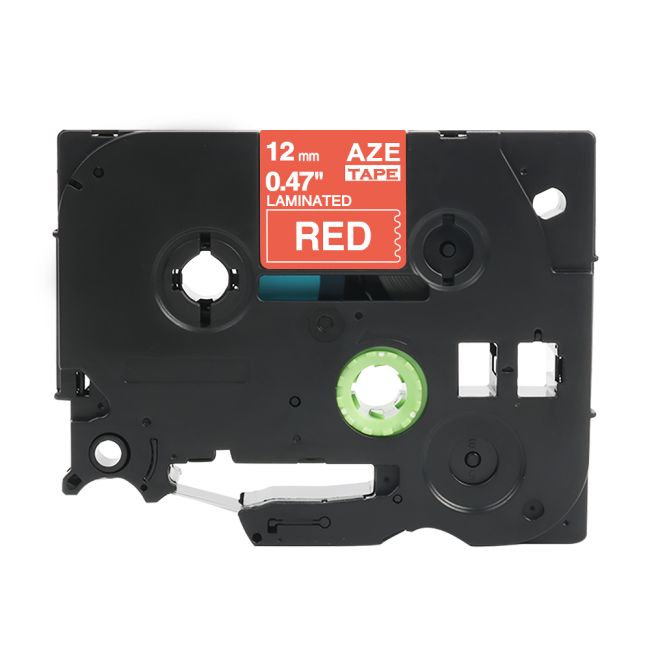 Compatible Brother 12mm Gloss White On Red Tape CP-TZe435