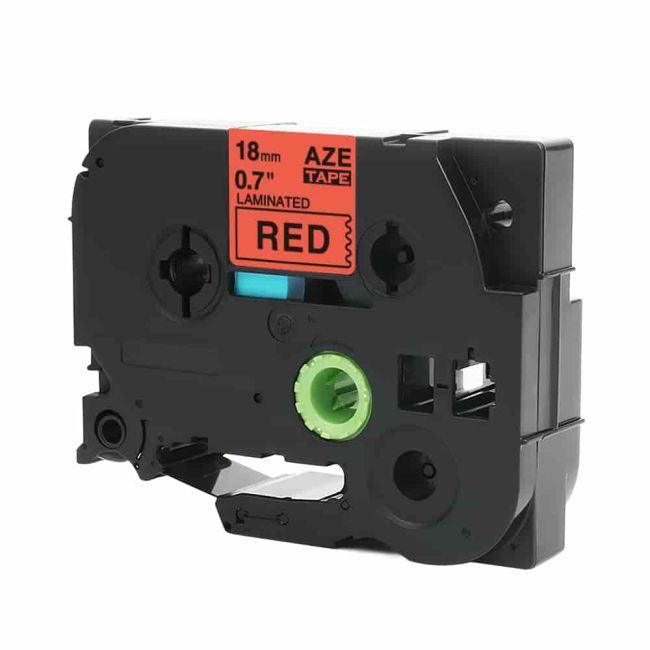 Compatible Brother 18mm Gloss Black On Red Tape CP-TZE441