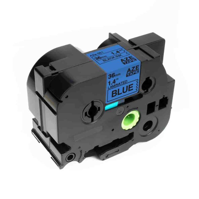 Compatible Brother 36mm Black On Blue Tape CP-TZe561