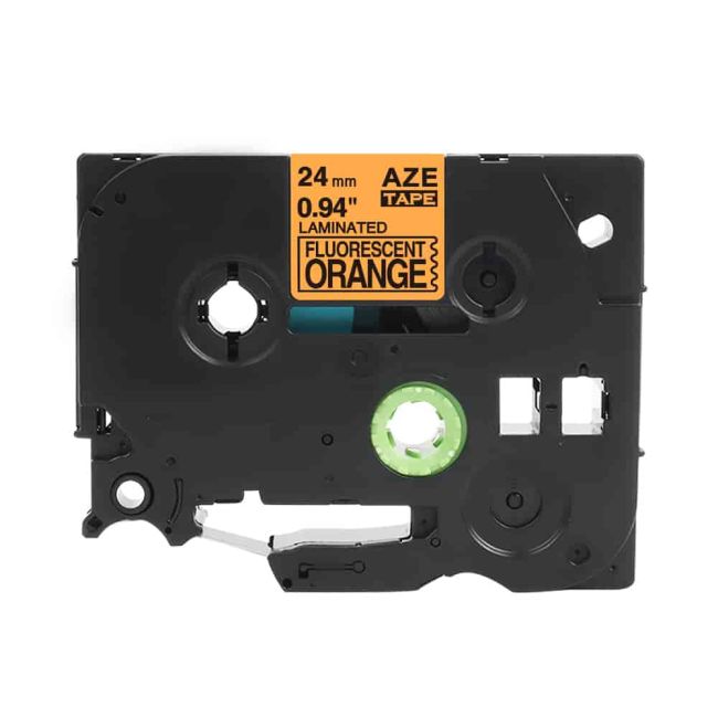 Compatible Brother TZeB51 TZB51 24mm Black On Fluorescent Orange Tape