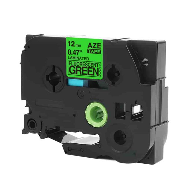 Compatible Brother TZeD31 TZD31 12mm Black on Fluorescent Green Tape