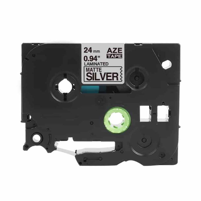 Compatible Brother TZeM951 TZM951 24mm Black on Matt Silver Tape